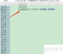 Excel去重计数技巧