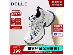 百丽云鲸JD018AM6蓝老爹鞋清仓低至200.55