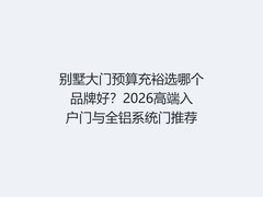 别墅大门预算充裕选哪个品牌好？2026高端入户门与全铝系统门推荐