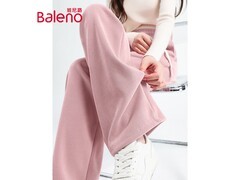 班尼路女款棉绒直筒长裤低至49.9元