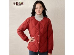 子牧棉麻菱格棉服38元抢