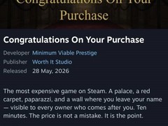 Steam史上最贵游戏上线：999.99美元尊贵铭刻引热议