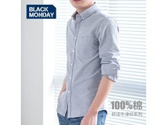 BLACKMONDAY纯棉男士长袖衬衫79元抢