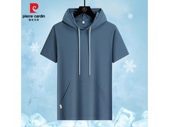 皮尔·卡丹男士冰丝速干连帽T恤低至29.9元
