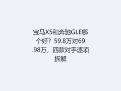 宝马X5和奔驰GLE哪个好？59.8万对69.98万，四款对手逐项拆解