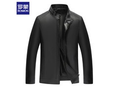 罗蒙2025秋冬立领机车皮夹克低至68.7元