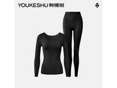 YOUKESHU植静谧黑秋衣秋裤套装低至49.9元