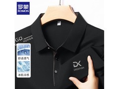 罗蒙XL经典黑翻领T恤，到手仅49.1元