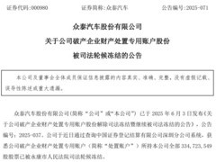 众泰汽车遭司法冻结致经营危机