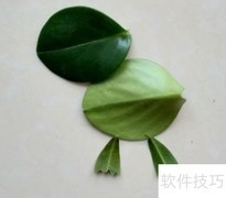 树叶豆子DIY创意小鸟