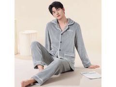 雪中飞男士珊瑚绒睡衣54.9元