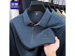 罗蒙男款翻领长袖T恤52元