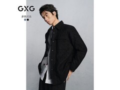 GXG黑色休闲保暖衬衫外套