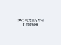 2026 电竞鼠标耐用性深度解析