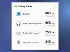 微软推Windows 11电池状态小工具，统一管理本体及外设电量