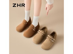 则则勃肯鞋女厚底绒面复古鞋