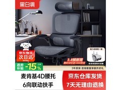 黑白调人体工学椅611元
