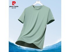 皮尔·卡丹豆绿M码速干T恤低至29.9元