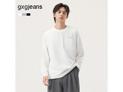 gxgjeans纯棉多色口袋T恤