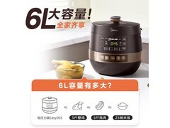美的6L双胆电压力锅289元