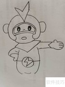 安全小卫士简笔画教程