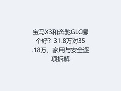 宝马X3和奔驰GLC哪个好？31.8万对35.18万，家用与安全逐项拆解