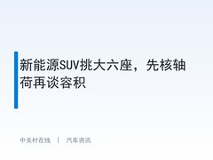 新能源SUV挑大六座，先核轴荷再谈容积