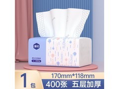 漫花原木抽纸大促！5层400张，一包仅2.1元