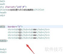 CSS设置表格边框颜色