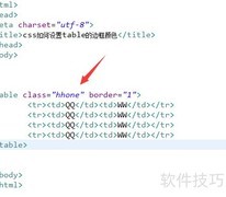 CSS设置表格边框颜色