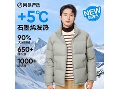 网易严选石墨烯鸭绒面包服5折仅223元