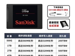 闪迪500GB固态硬盘天猫补贴后799元