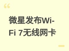 微星发布Wi-Fi 7三频无线网卡HERALD BE9400，支持6GHz 320MHz与MLO