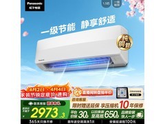 Panasonic 1.5 匹壁挂空调促销，低至 2961.41 元