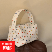 彩色点点卡通化妆洗漱包，白色款3.9元速抢！