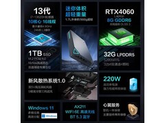 雷神RTX4060迷你主机7018元