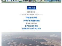 华能苏计沙地200万千瓦光伏项目全容量并网