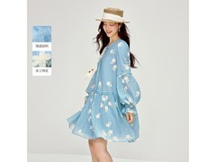 茵曼度假风刺绣连衣裙五折