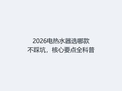 2026电热水器选哪款不踩坑，核心要点全科普