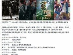 10月底至11月中旬，GTA6等四款千万级大作密集发售，创十年最强档期