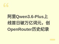 阿里Qwen3.6-Plus上线首日破万亿词元，创OpenRouter历史纪录