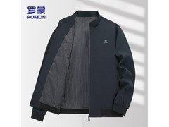 罗蒙男士深蓝立领夹克64.15元