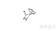 翼龙飞翔简笔画