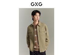 GXG黑色工装风衬衫外套立减50%仅84元