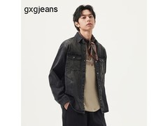 gxgjeans春季黑分割牛仔夹克低至169元