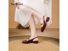 达芙妮夏季粗跟玛丽珍凉鞋低至99.9元