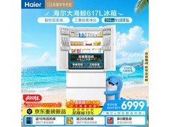 海尔大海鲸617L风冷法式冰箱