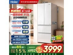海尔410L双门冰箱促销，到手价4703.45