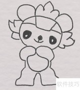 福娃晶晶简笔画教程