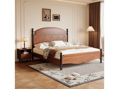 洛亚妮1.8米实木中古风床低至3236元